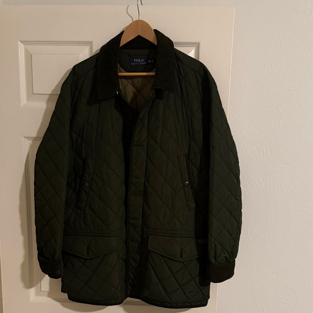 Polo by Ralph Lauren Men's Olive Green Quilted Field Jacket